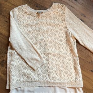 Lucky Brand cream colored sweater/blouse in small